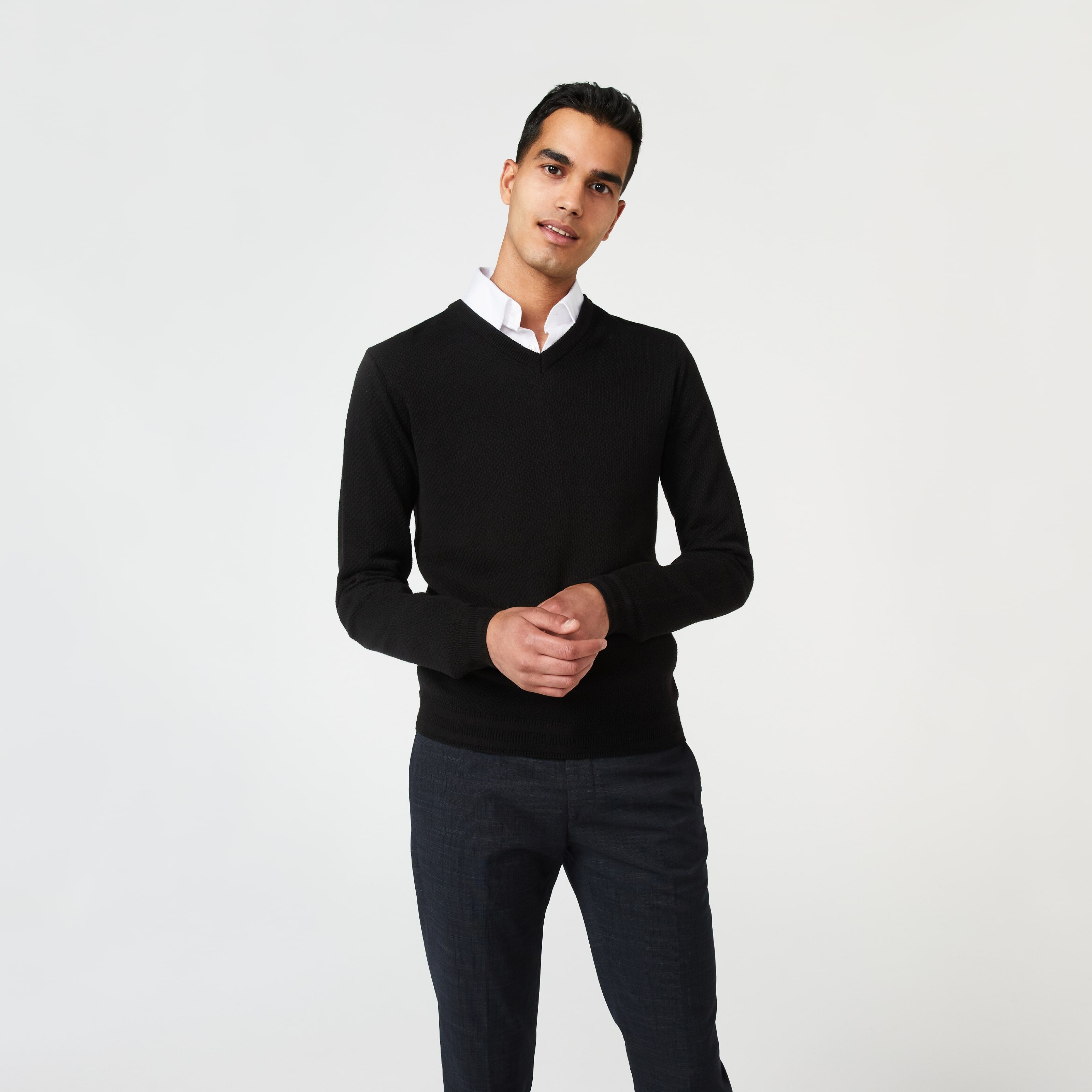 Stinton Cotton Knit Black Knitwear Politix